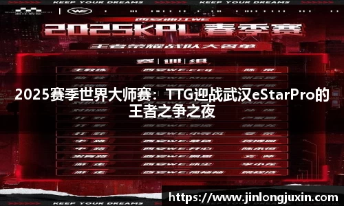 2025赛季世界大师赛：TTG迎战武汉eStarPro的王者之争之夜